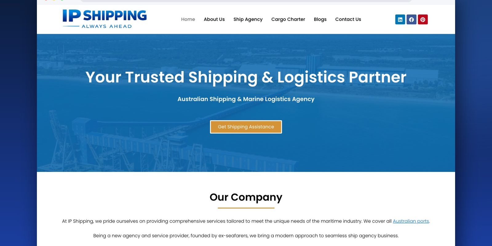 IP Shipping website by Next Dev Era
