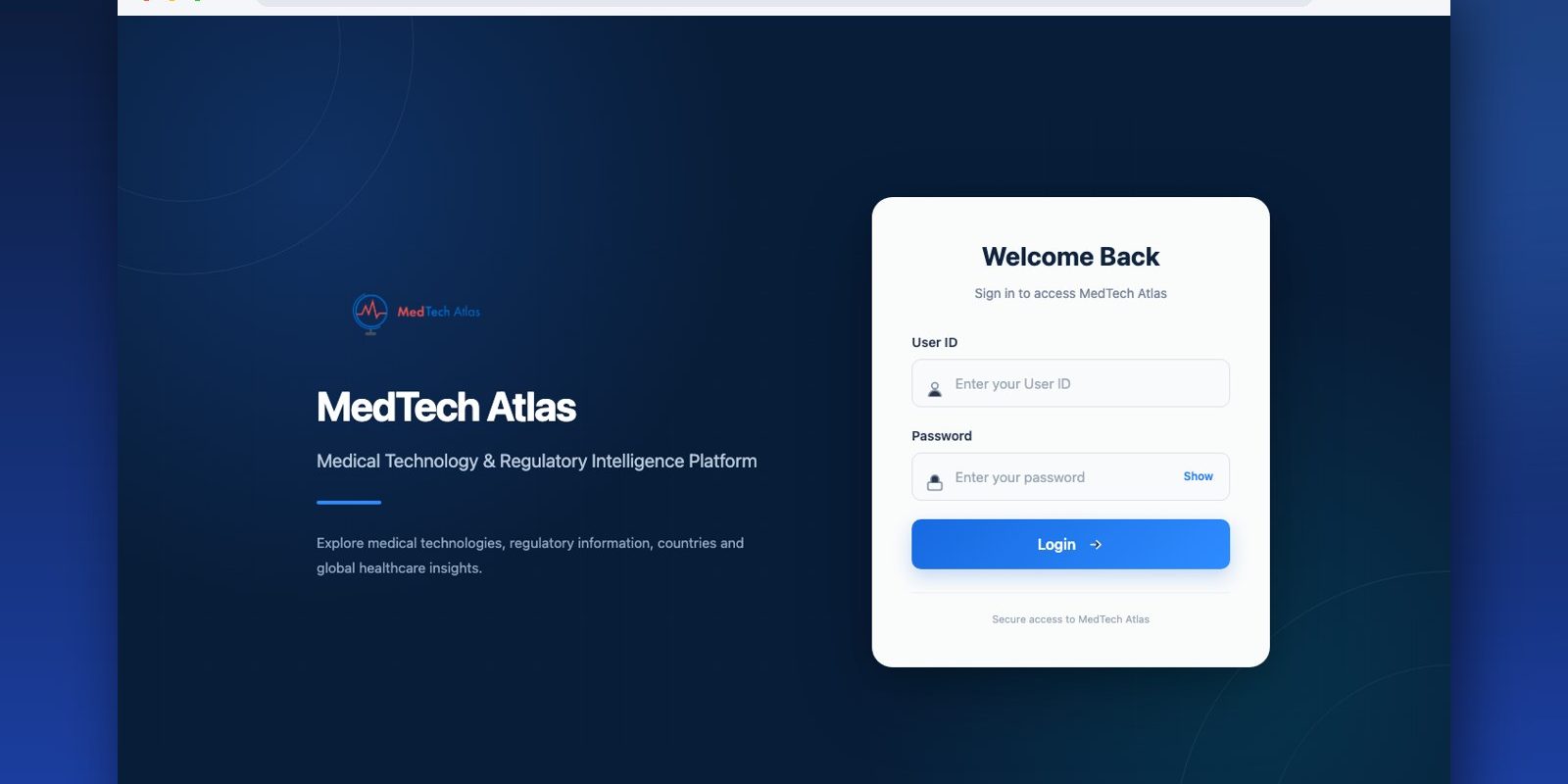MedTech Atlas website by Next Dev Era