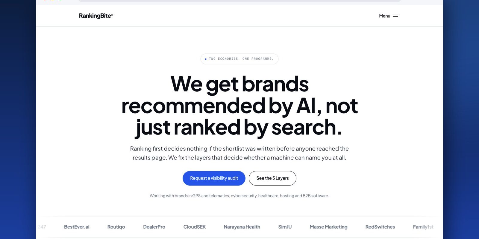 RankingBite website by Next Dev Era