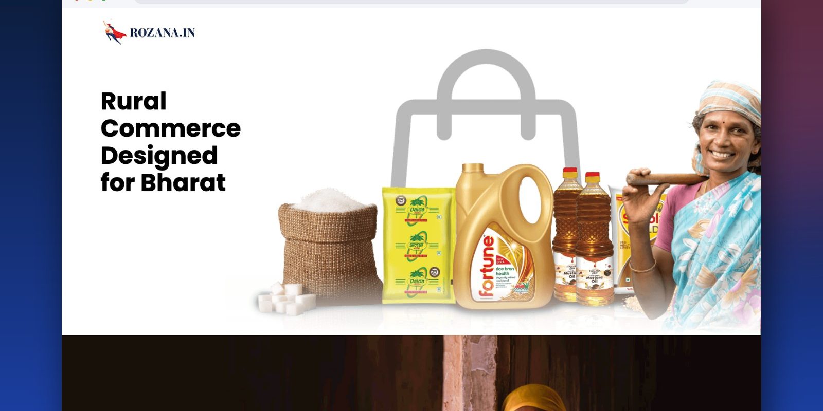 Rozana Rural Commerce website by Next Dev Era