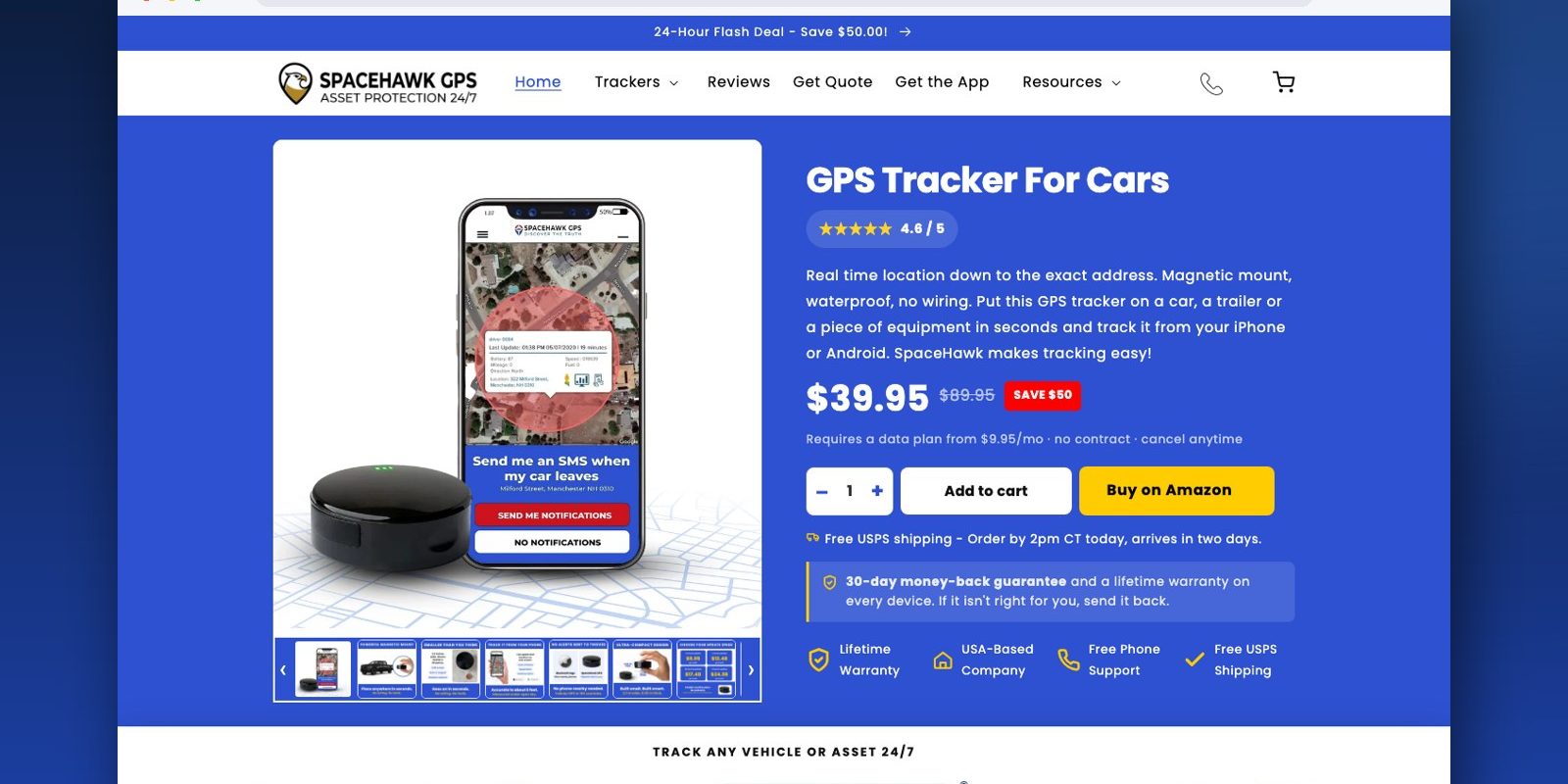 SpaceHawk GPS website by Next Dev Era