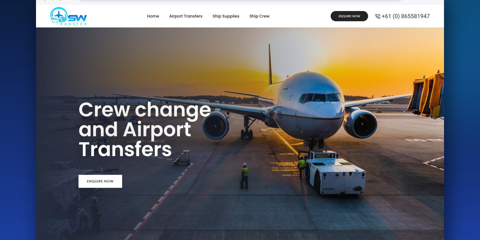 SW Transfers website by Next Dev Era